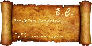 Beráts Cezarina névjegykártya
